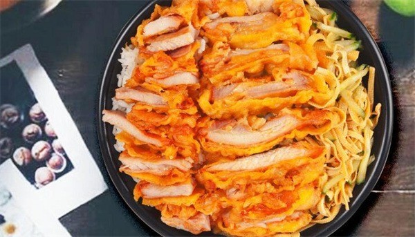 炊事班脆皮鸡烤肉饭